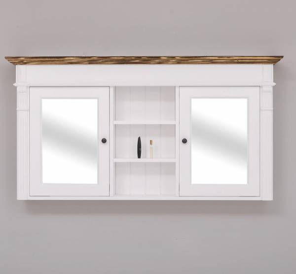Badezimmerspiegel mit Ablagefächern 154 cm x 80 cm - Badezimmerzubehör - Badezimmermöbel