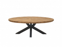 Ovaler Gartentisch Teak - 240 x 120 cm - Outdoor Tisch Massivholz