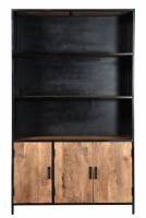 Sturdy Schrank Mangoholz Stahlgestell Mattpolitur Regal  Minimalistischer- Stil