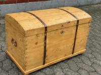 Biedermeier Truhe Weichholz Vintage Kiste Weichholz Möbel