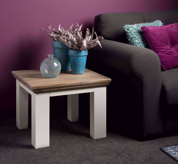 Landhaus Couchtisch Fleur 60 cm Kiefernholz