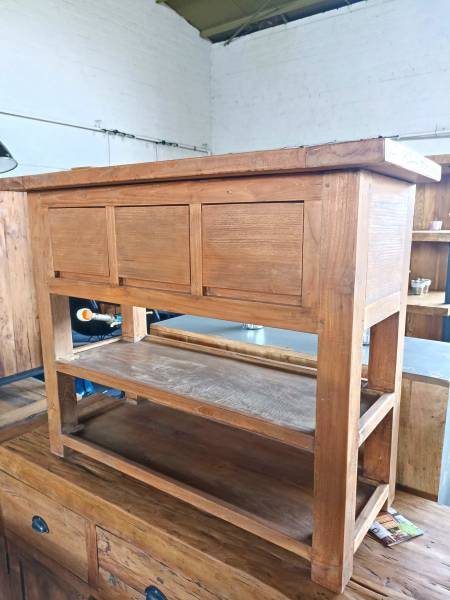 Wandtisch aus Teakholz 100 cm - Flurtisch