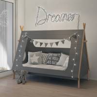 Kinderbett Zelt grau