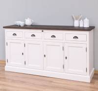 Landhaus Sideboard mit ausziehbaren Ablageflächen - Massive Kommode