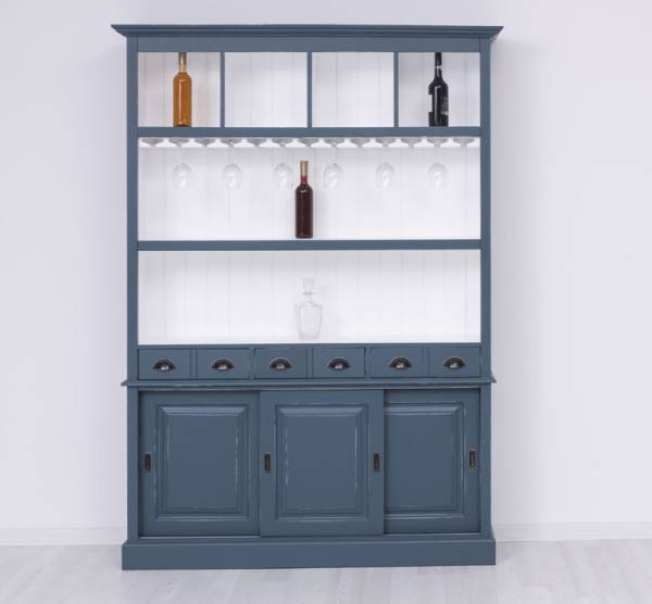 Barschrank Massivholz - 151 cm Breit - Landhaus Schrank