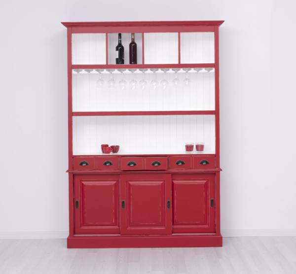 Barschrank Massivholz - 151 cm Breit - Landhaus Schrank