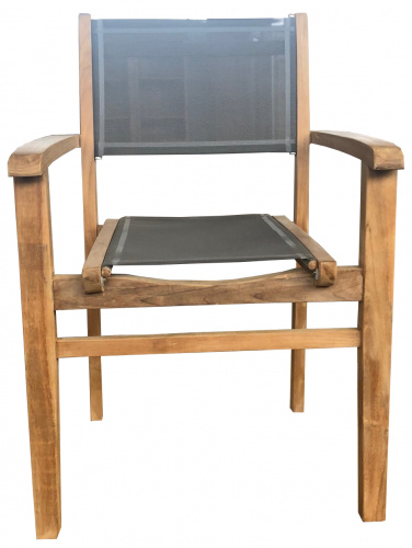 Gartenstuhl Massivholz Terrassenstuhl Teakholz Stoff stapelbar