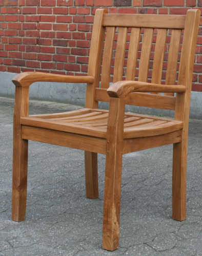 Gartenstuhl Teak Möbel Teakholz Stuhl recyceltes Teak Premium